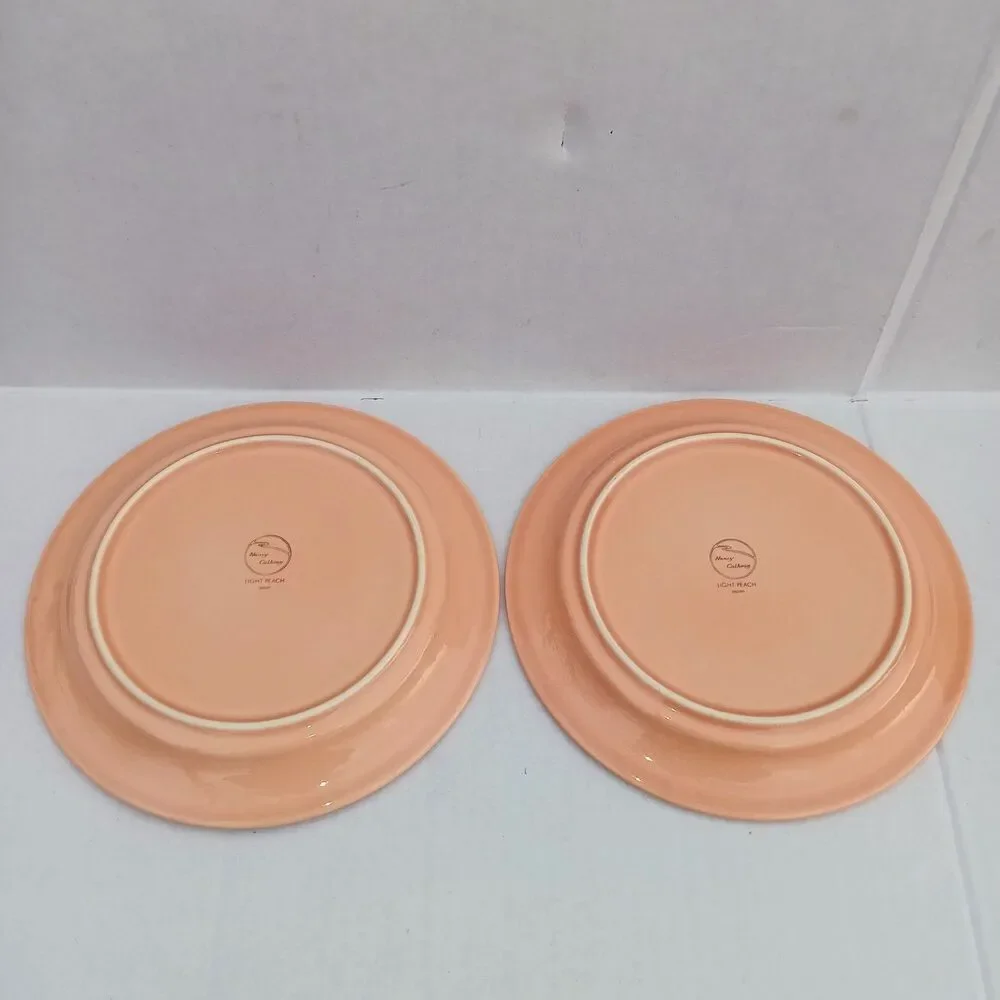 Vintage Nancy Calhoun Light Peach Salad Plate-Set Of 4-Stoneware-8